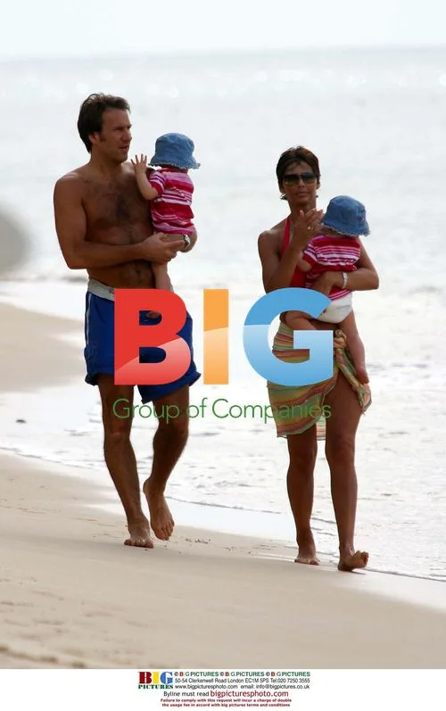 Paul Merson and Family on Barbados Beach