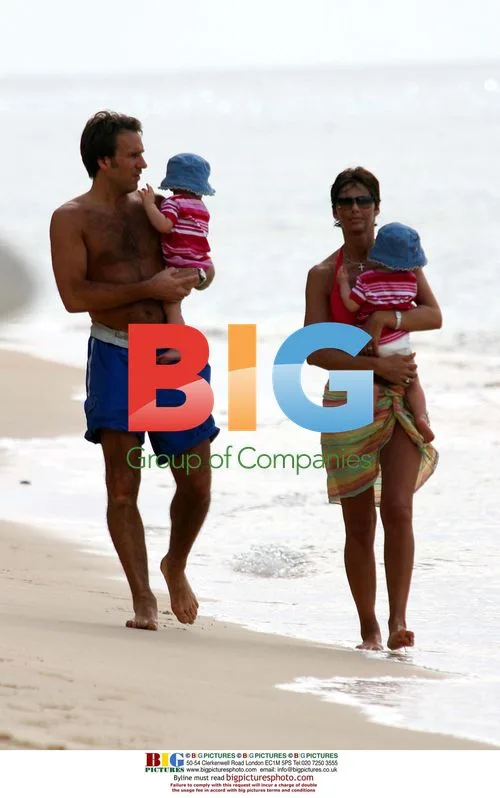 Paul Merson and Family on Barbados Beach