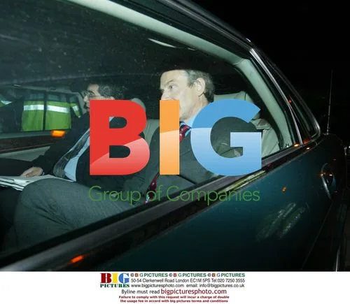 Tony Blair Leaving Anti-War Protest