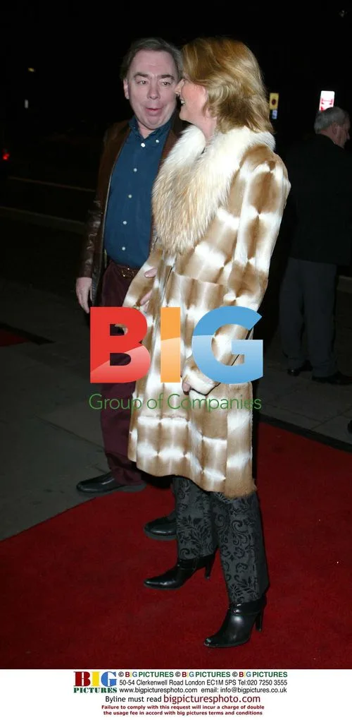 Andrew Lloyd Webber and partner at GMTV 10th birthday party