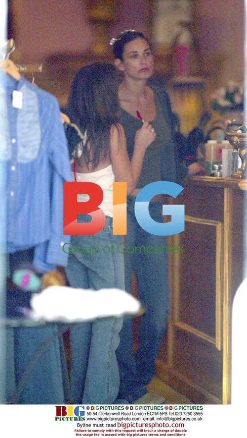 Demi Moore out shopping with daughters