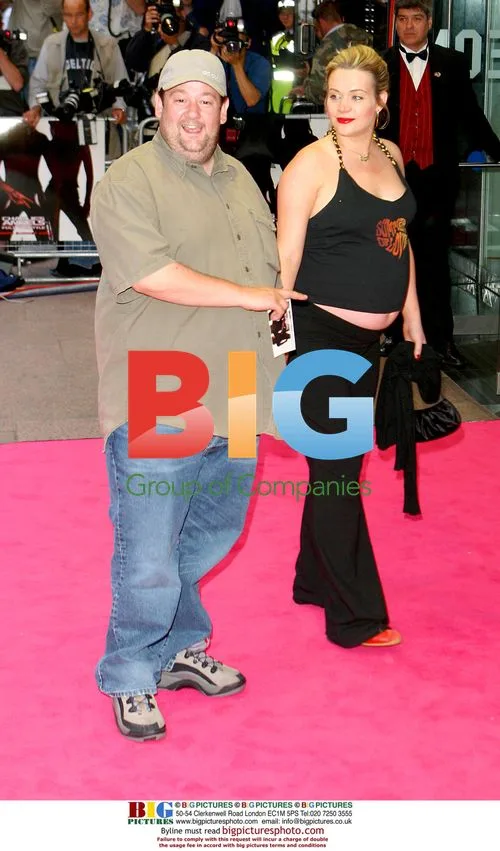 Johnny Vegas and wife Kitty at 'Charlie's Angels' premiere