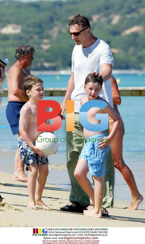 Liam Neeson Relaxing with Children