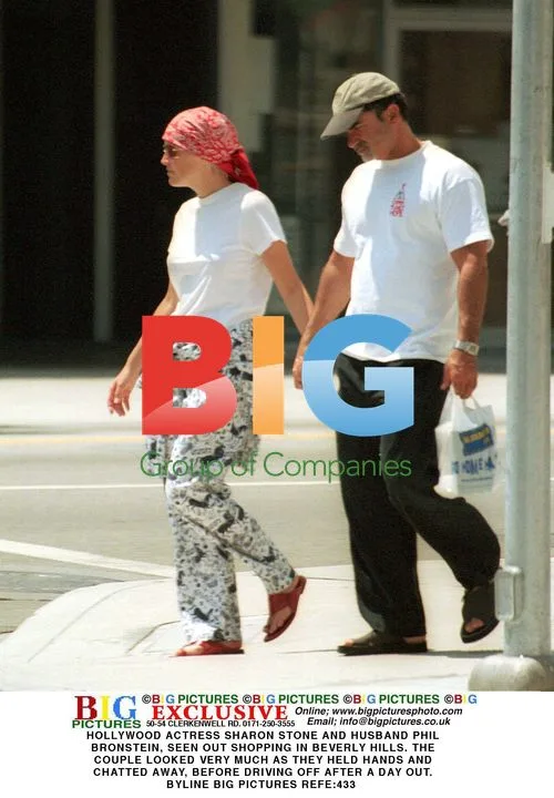 Sharon Stone and Husband Phil Bronstein Shopping