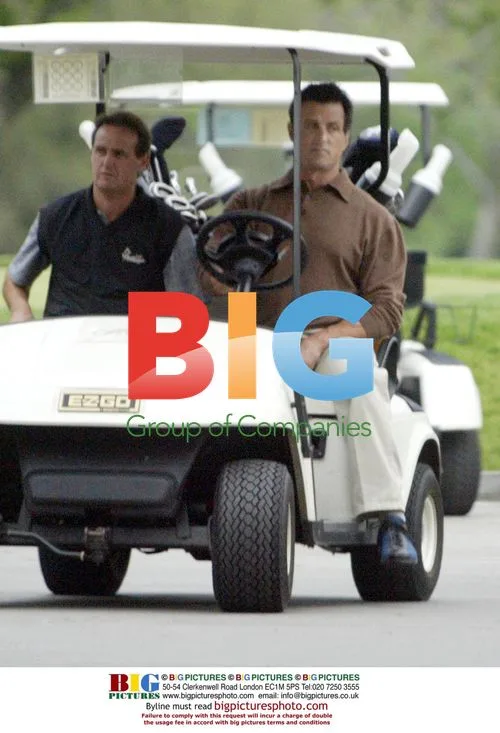 Sylvester Stallone golfing in Brentwood