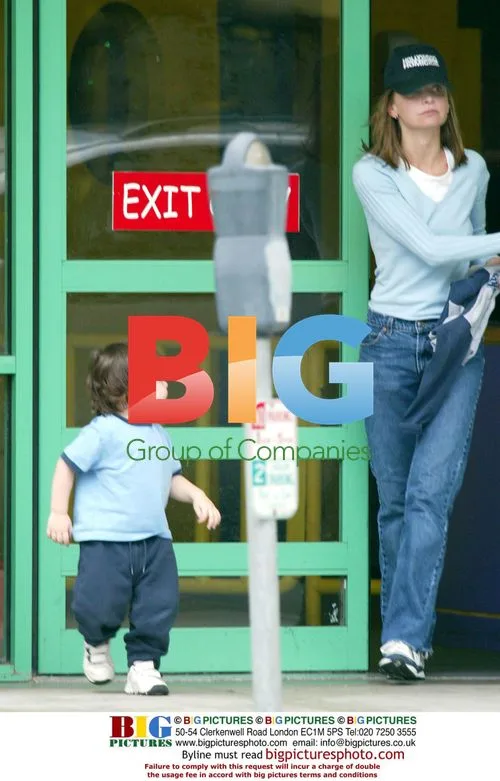Calista Flockhart and son Liam shopping in Brentwood