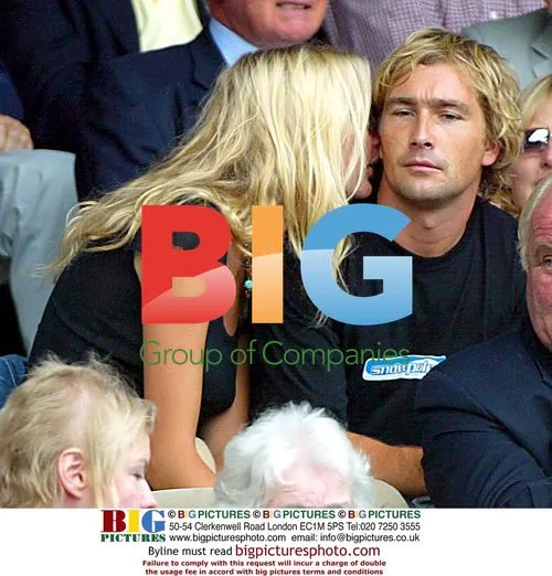 Jodie Kidd with boyfriend at Wimbledon