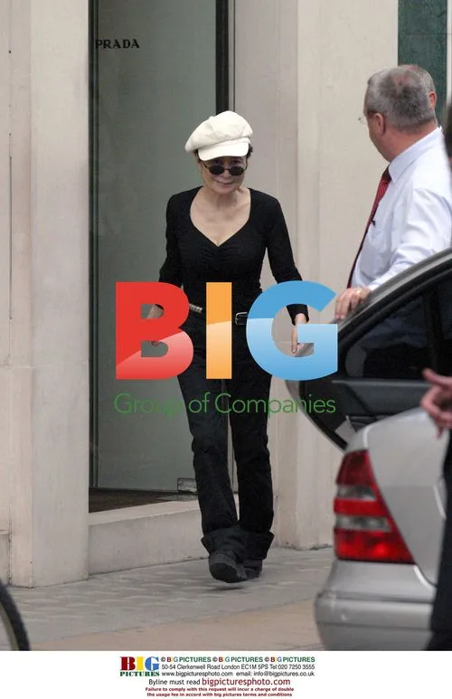 Yoko Ono out shopping at Prada