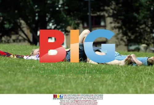 Actress Samantha Janus Sunbathing in Park