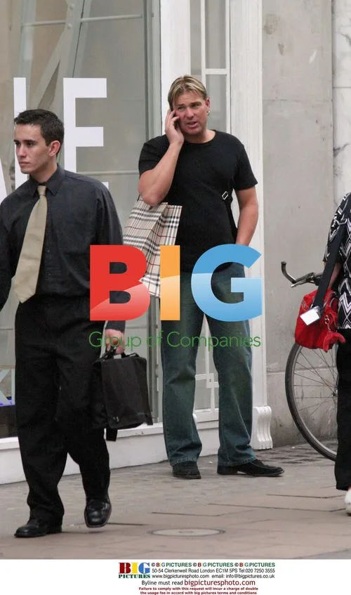 Shane Warne Out Shopping in London