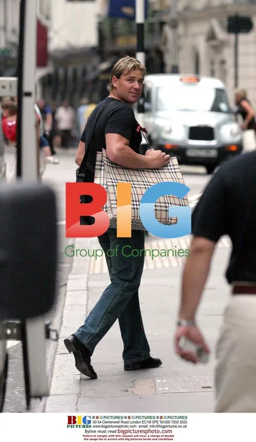 Shane Warne out shopping in West London