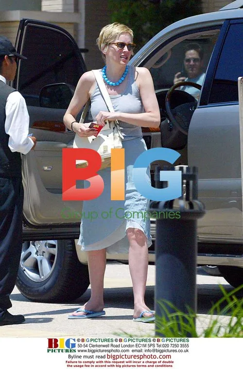 Sharon Stone goes shopping with son and mystery man