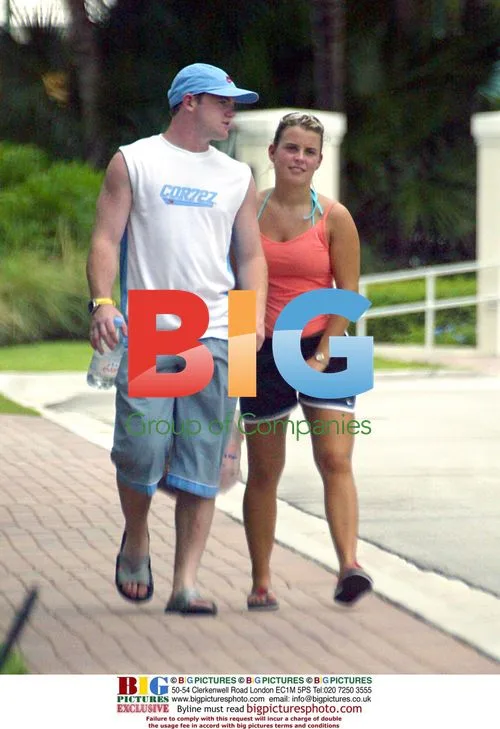 Wayne Rooney with girlfriend Coleen in Miami