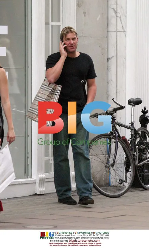 Shane Warne shopping in West London