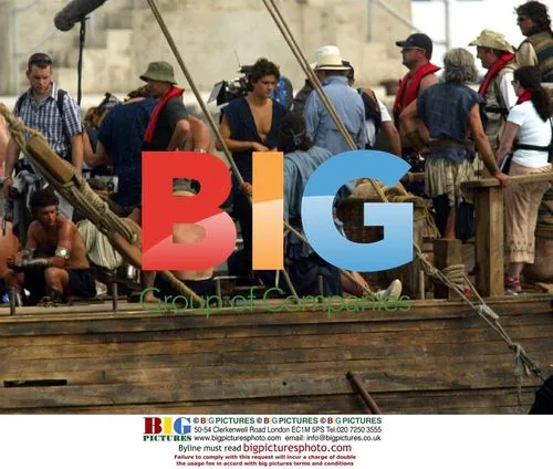 Orlando Bloom on set of "Troy" in Italy