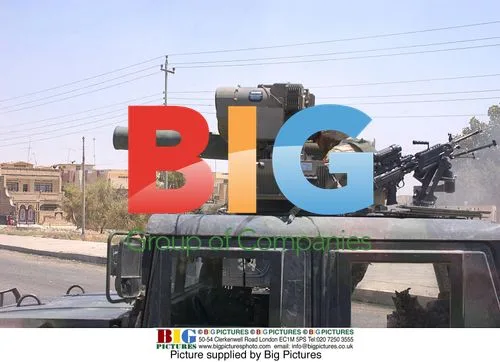 Soldier Aims TOW Missile at Mosul Building