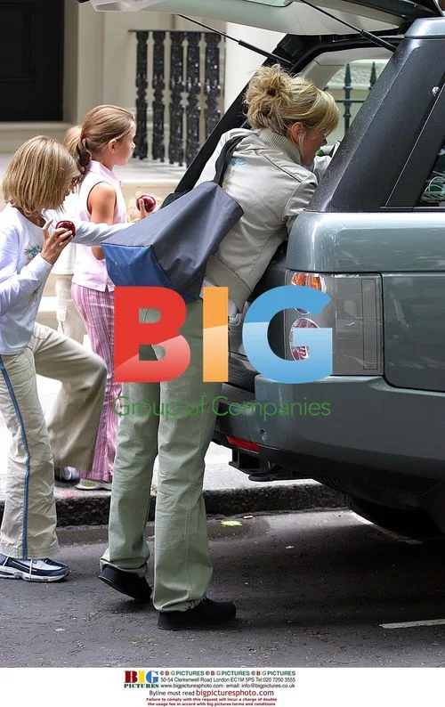 Anthea Turner and family out in London