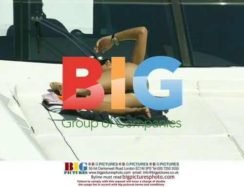 Lady Victoria Hervey sunbathing on yacht