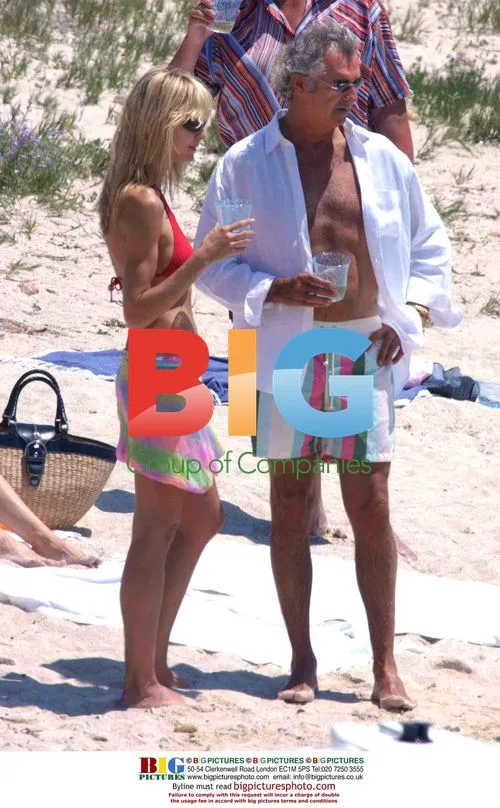 Heidi Klum and Flavio Briatore on Beach in Sardinia