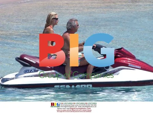 Heidi Klum and Flavio Briatore on Beach in Sardinia