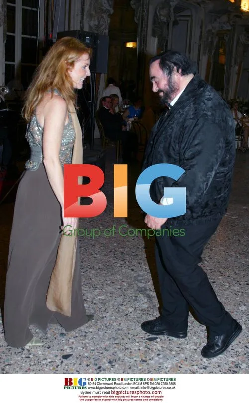 Sarah Ferguson and Luciano Pavarotti at Charity Gala