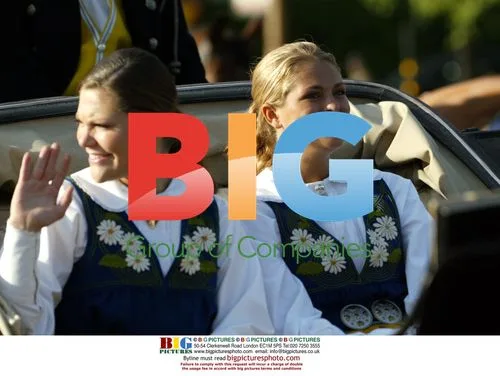 Crown Princess Victoria and Princess Madeleine at National Day