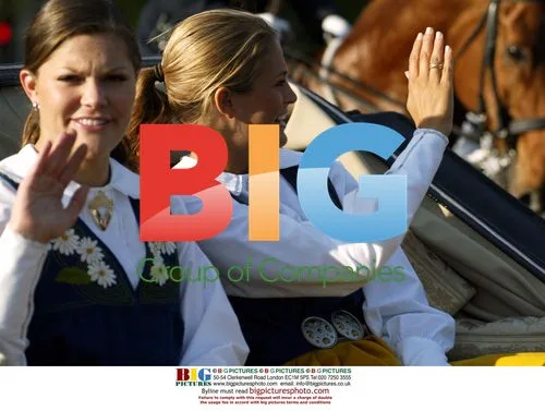 Crown Princess Victoria and Princess Madeleine at National Day in Stockholm