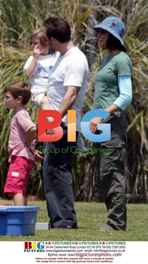 Christian Slater and family at son's soccer game