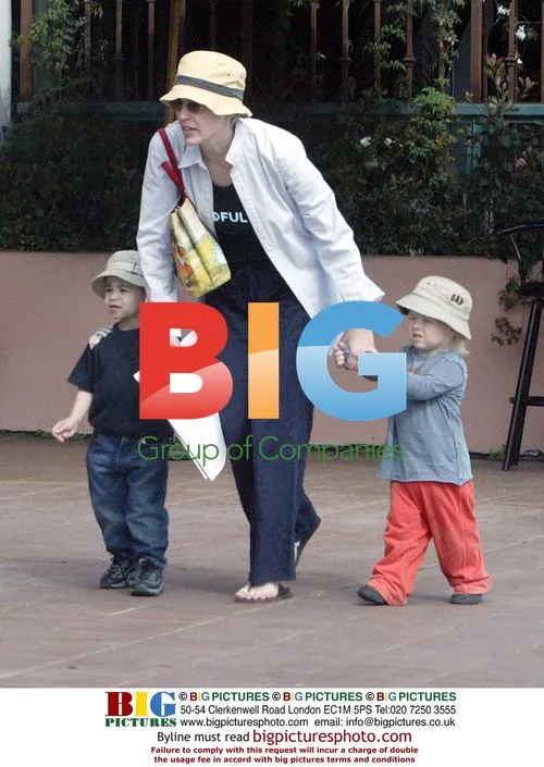 Sharon Stone with son Roan and friend