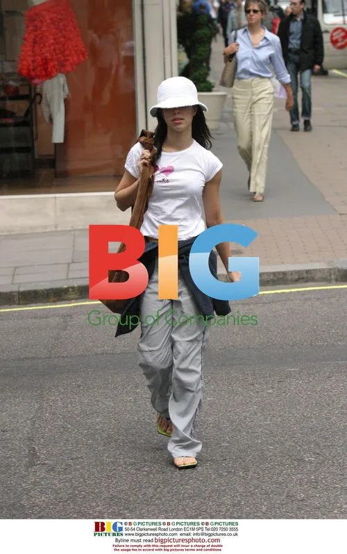 Tina Barrett Enjoys Coffee Break in West London