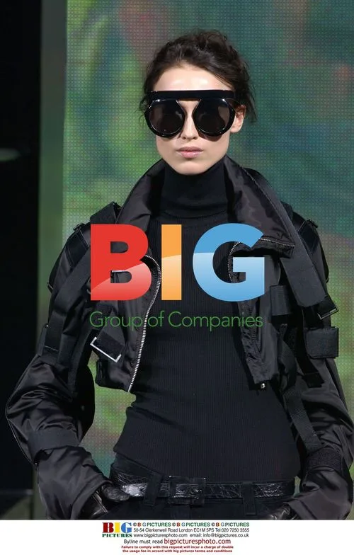 Model walks Dolce & Gabbana catwalk