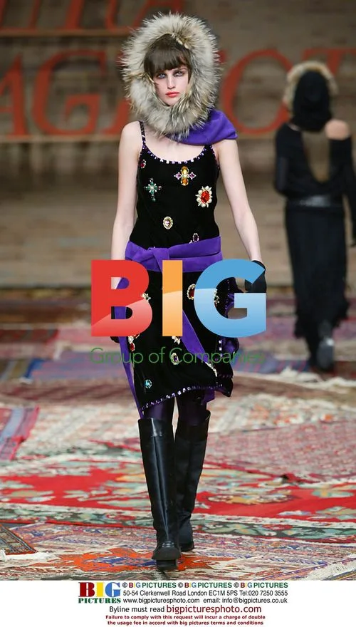 Model on Catwalk at Milan Fashion Show