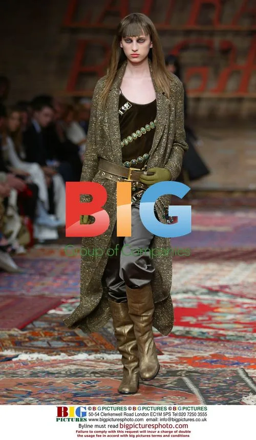 Model on Catwalk at Milan Fashion Show