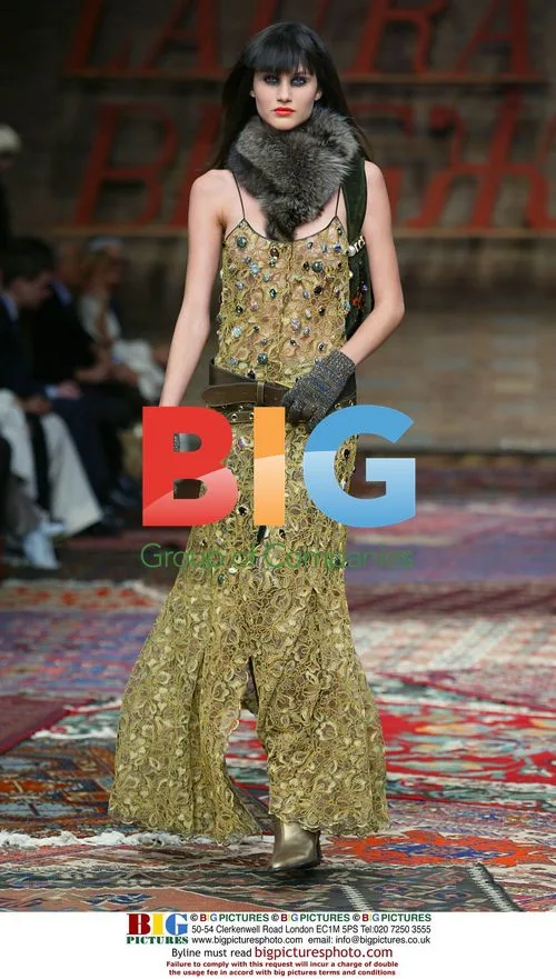 Model on Catwalk at Laura Biagiotti Fashion Show