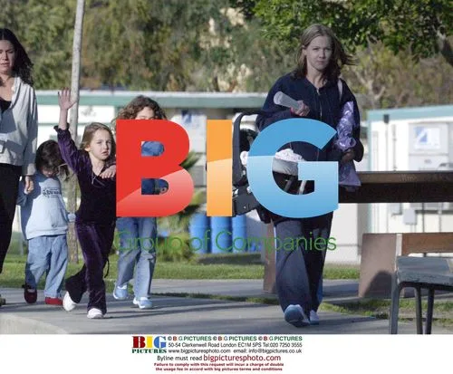 Jenny Garth with Daughter and Baby at Park