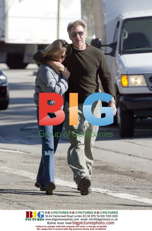 Calista Flockhart and Harrison Ford out in Brentwood