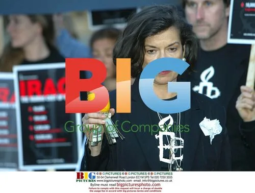 Bianca Jagger at Amnesty Protest