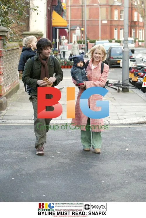 Melinda Messenger and family on winter stroll