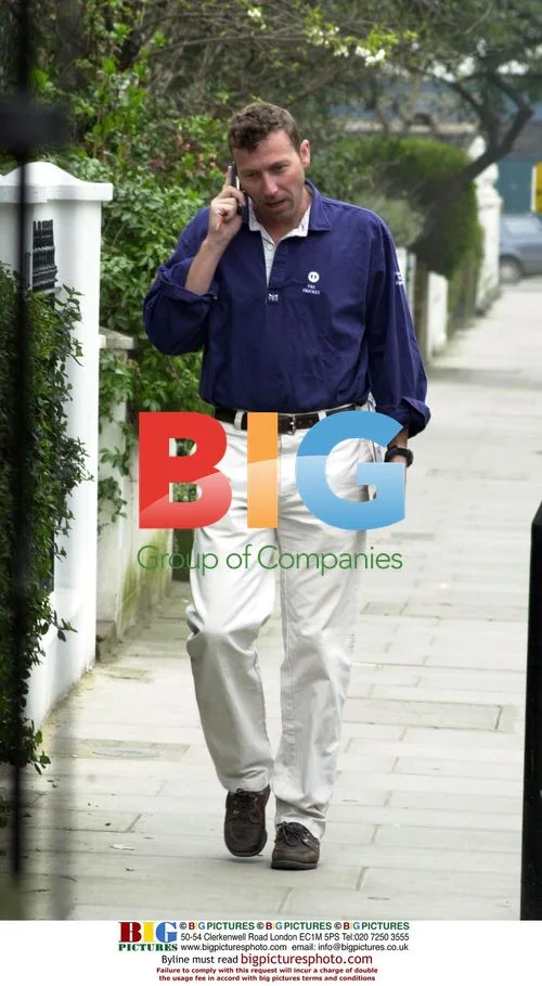 Michael Atherton Pictured on Mobile in London