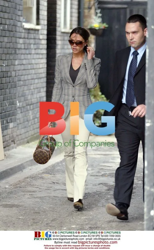Victoria Beckham Leaving London Recording Studio