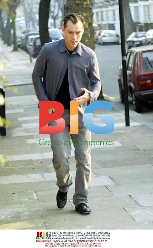 Jude Law Leaving North London Home