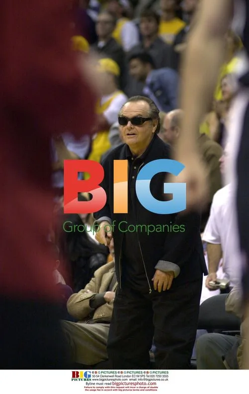 Jack Nicholson at Lakers vs Spurs game