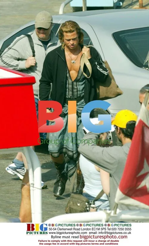 Brad Pitt on 'Troy' set