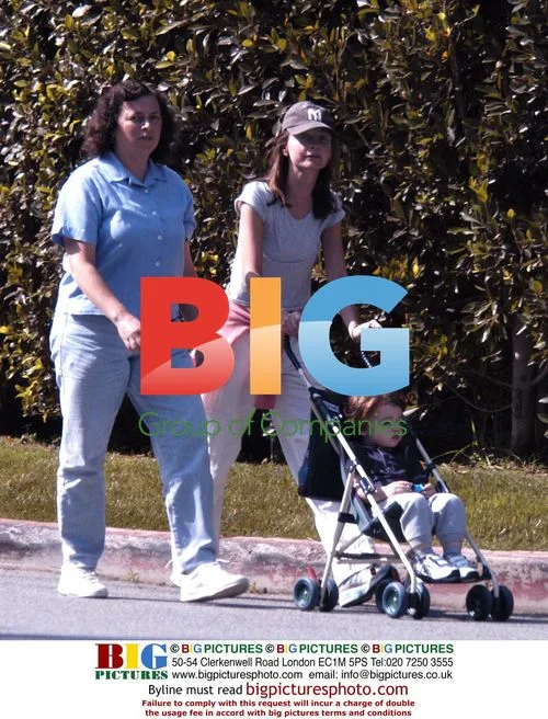 Calista Flockheart and son Liam in Brentwood