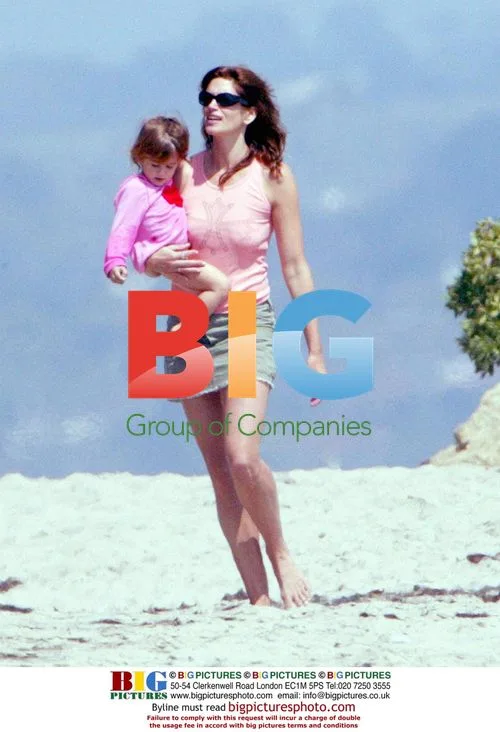 Cindy Crawford with family at Malibu