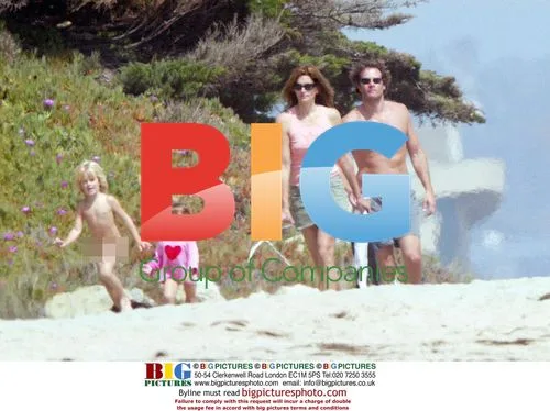 Cindy Crawford Family at Beach