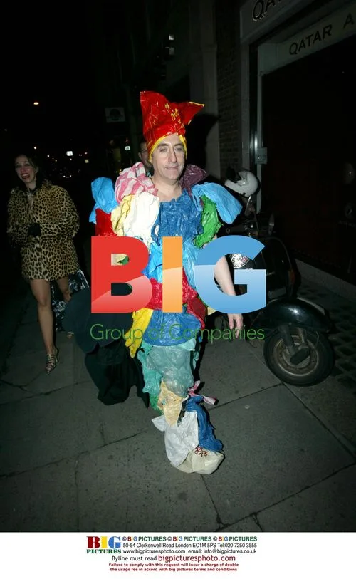 Philip Sallon Wearing Plastic Bag Outfit