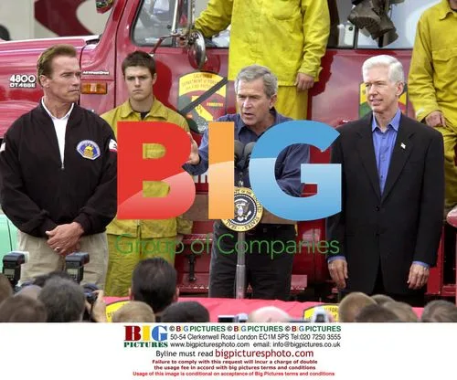 Bush Meets Firefighters in California