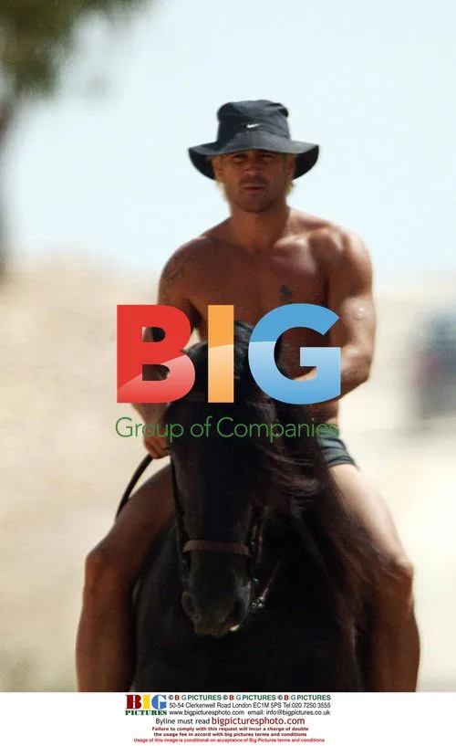 Colin Farrell Horseback Riding on Set