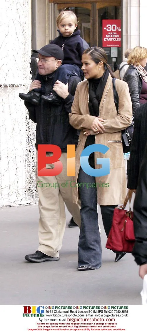 Phil Collins, Wife and Child in Paris